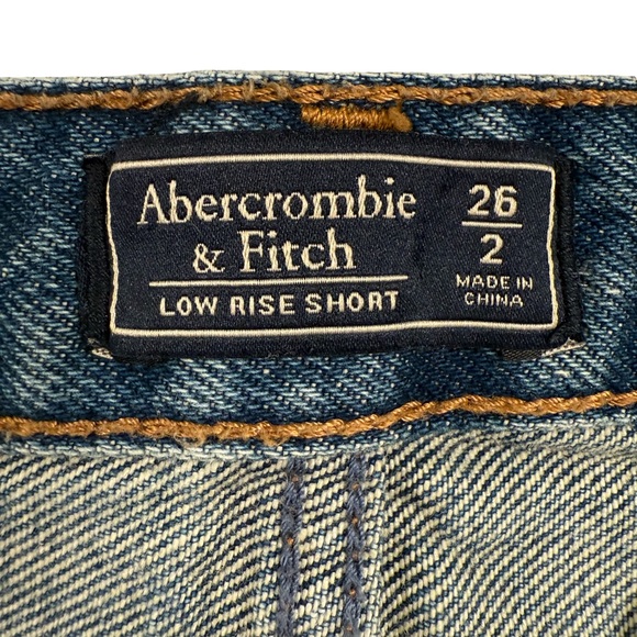 Abercrombie & Fitch Ripped Blue Jean Shorts - Picture 7 of 9